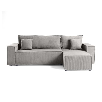 Canapé d'Angle Convertible en Velours côtelé 4 places - CEZANNE LISA DESIGN