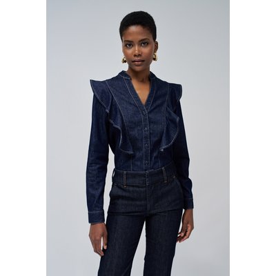 Chemise jean volant outlet