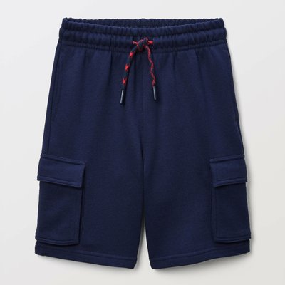 Short cargo élastiqué en molleton uni en coton BIO GOTS MONOPRIX