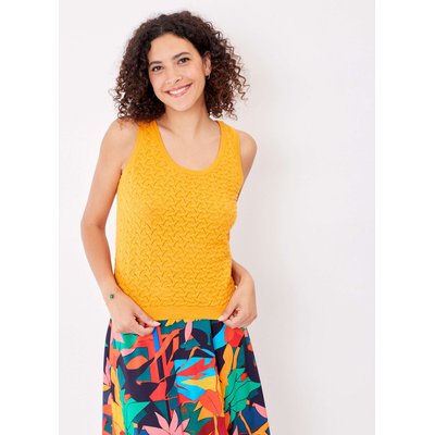 Débardeur maille fantaisie uni AJANI LA FIANCÉE