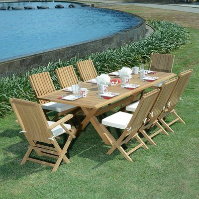 Salon de jardin teck massif Teresina, 8 places TECK ATTITUDE