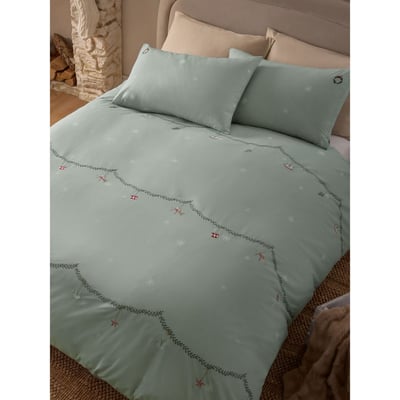 Parure de lit à couronne brodée noël NEXT