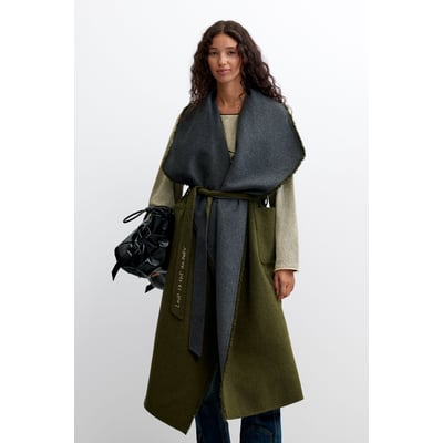 manteau regular en laine DESIGUAL