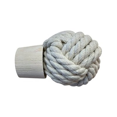 Embout En Bois Avec Boule En Corde D28 Naturel Blanchi MOBOIS