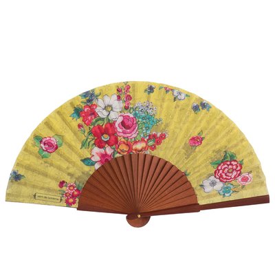 Eventail en bois et toile coton HANAMI VENT DE BOHÈME