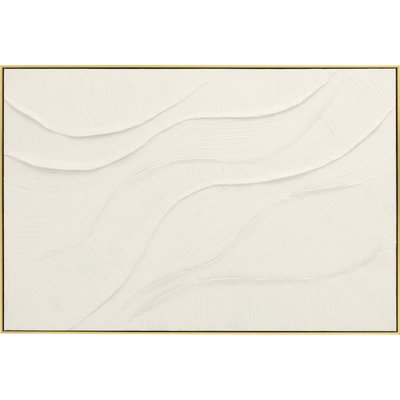 Tableau onde acrylique écru effet relief pour décoration murale RECOLLECTION