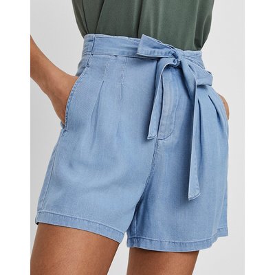 Short En Lyocell, Ceinture À Nouer VERO MODA