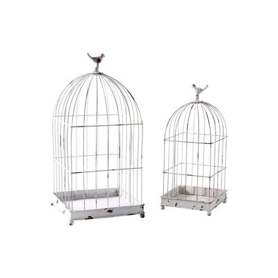 Cages en métal laqué blanc vieilli (Lot de 2) AUBRY GASPARD