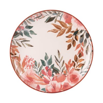 Assiette plate   27 cm (lot de 6)-PINK FLOR TABLE PASSION