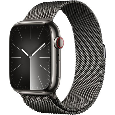Montre connectée Serie 9 Cellular 45mm Acier/Graphite Milanais Graphite Loop APPLE