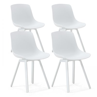 Lot de 4 chaises d'extérieur style scandinave, SAMOA OVIALA