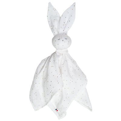 Doudou Lapin personnalisable en gaze de coton JEANNE SEVIRA KIDS