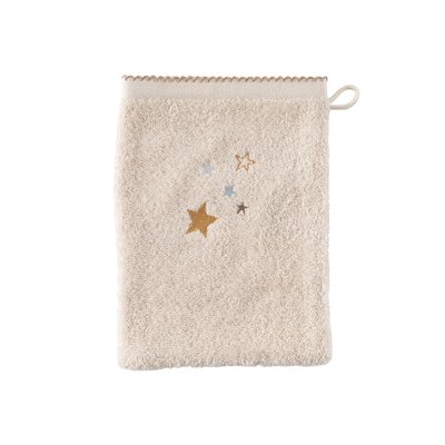 Gant de toilette coton bio BIENVENUE CARRE BLANC