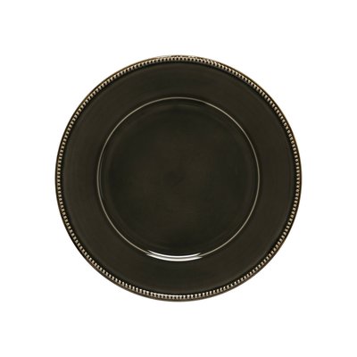 Assiette à dîner rond en grès, LUZIA COSTA NOVA
