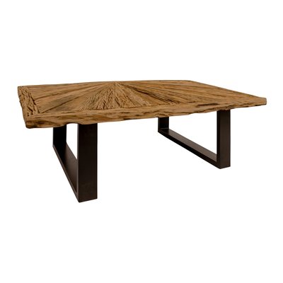 Table basse en bois de teck recyclé et pieds en métal NOW'S HOME