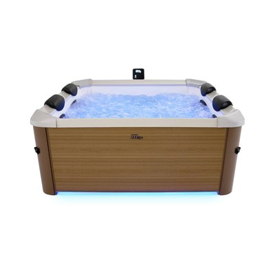 Spa rigide 6 places 160cm carré hydromassage 4 coussins bâche 8 filtres SPA AMBER + 8 FILTRES SPA MSPA