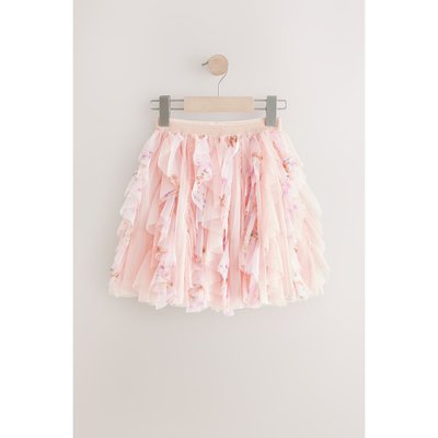 Jupe imprimée en mesh floral NEXT