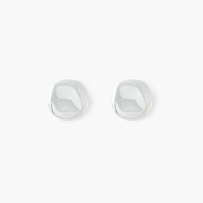 Boucles d'oreilles rond irrégulier argenté BALABOOSTE