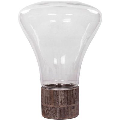 Lanterne en bois et verre, Eris vintage ARTE ESPINA