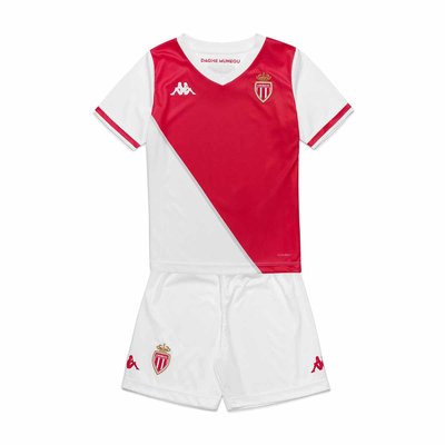 Ensemble de Football Enfant Kombat Kit Home As Monaco 24/25 KAPPA
