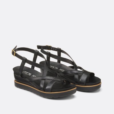 Sandales compensées en cuir MJUS