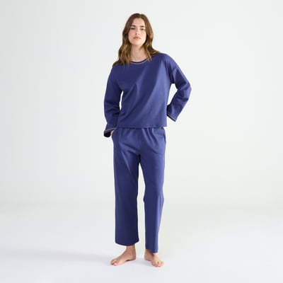 Pyjama col rond en coton MYSTÉRIEUSE LAURENCE TAVERNIER