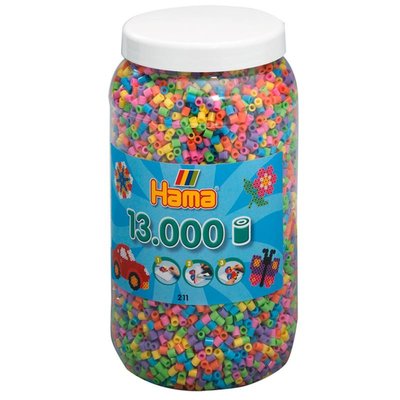 Pot de 13000 perles pastel à repasser HAMA