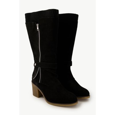 Bottes en cuir, empiècement en maille ULLA POPKEN