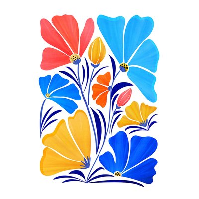 Tableau fleurs amie des fleurs HEXOA