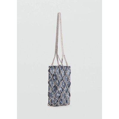 Sac porté main maille cristaux MANGO