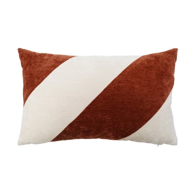 Coussin rectangulaire en velours chenille à motif graphique DOUCEUR D'INTÉRIEUR