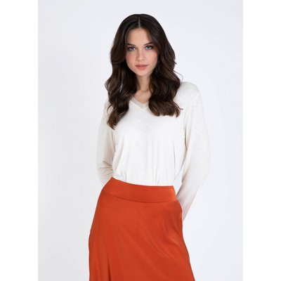 T-SHIRT COL V Fil textile MANCHES LONGUES TENIO AN'GE