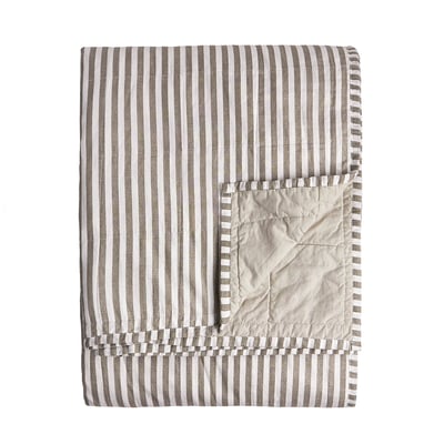 Hebden Quilted Stripe 100% Cotton Bedspread - 150x200cm YARD