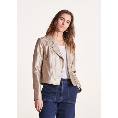 Blouson irisé court esprit motard LA FEE MARABOUTEE