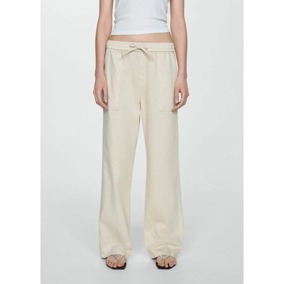 Pantalon coton taille élastique MANGO