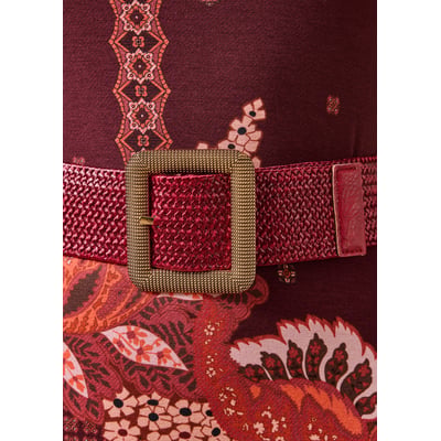 Ceinture large élastiquée boucle rectangulaire LA FEE MARABOUTEE