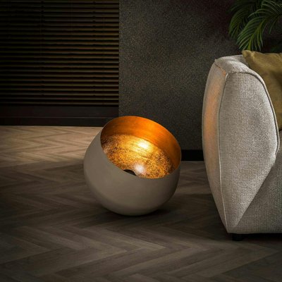 Lampe à poser cloche finition gris naturel ø 50 cm RALF PIER IMPORT