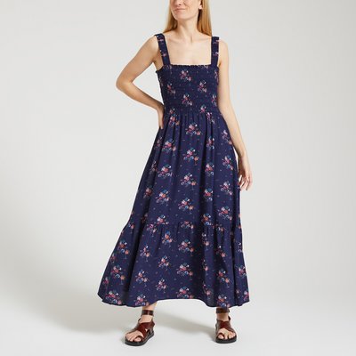 Emiko Ouma Strappy Maxi Dress in Floral Print DES PETITS HAUTS