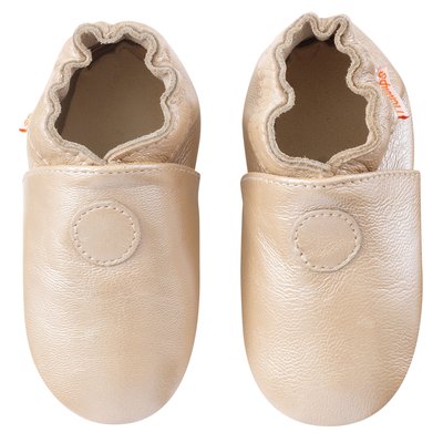 Chaussons bébé cuir souple uni TICHOUPS