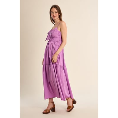 Robe longue en coton, bustier noué MOLLY BRACKEN