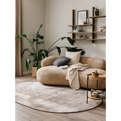 Tapis rond en viscose Ovale tissé main NELA BENUTA 