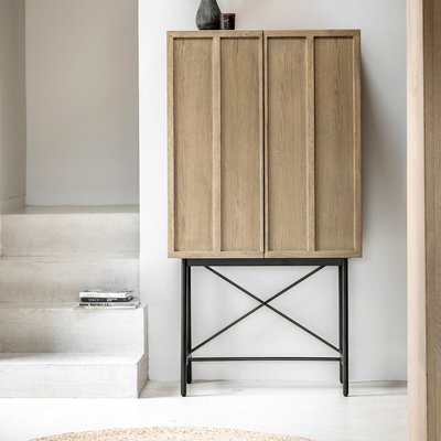 Pasco Panelled Wood Cocktail Cabinet SO'HOME