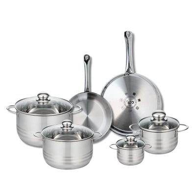 2 poêles 24/28cm + 4 faitouts 12/16/20/24cm PROFI BRILLANT ELO