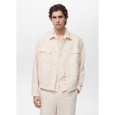 Surchemise lin col bowling MANGO MAN