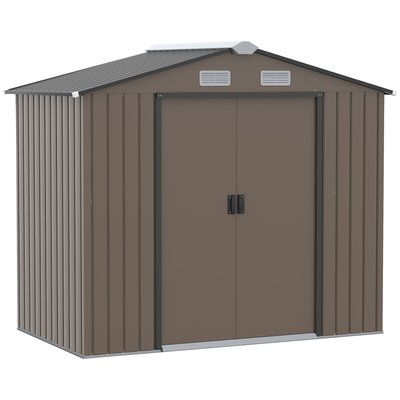 Abri de jardin - remise pour outils - cabanon porte verrouillable - tôle d'acier OUTSUNNY