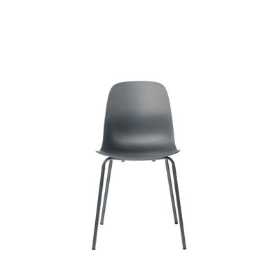 Lot de 4 chaises en plastique et métal- HEL DRAWER