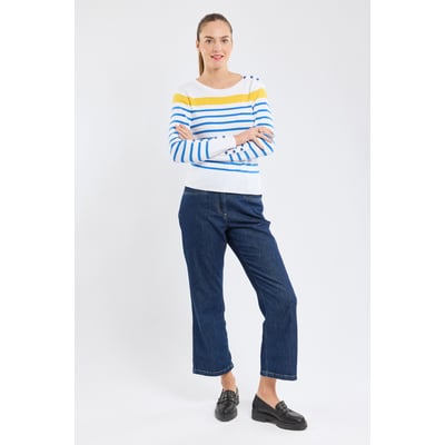 Pull marin manches boutonnées en coton ARMOR-LUX