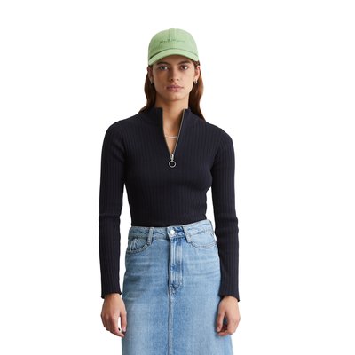 T-shirt long demi-zip slim en jersey côtelé MARC O’POLO DENIM