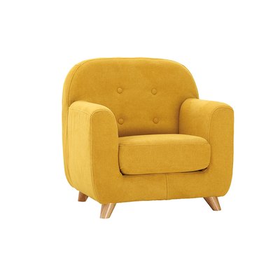 Fauteuil enfant scandinave en tissu et pieds bois NORKID MILIBOO