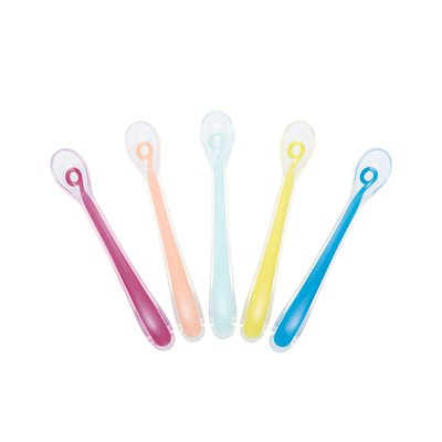 Cuillères 1er age en silicone lot de 5 BABYMOOV